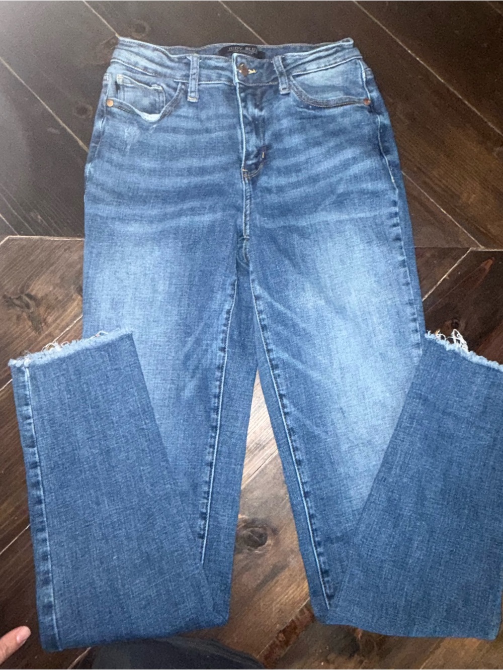 Judy Blue Straight Leg Raw Hem Jeans Size 3/26